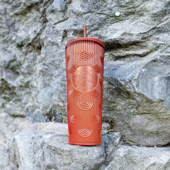 Starbucks 2023 Fall Shimmer Pink Mermaid Cold Cup Tumbler 24oz Venti - Picture 12 of 15